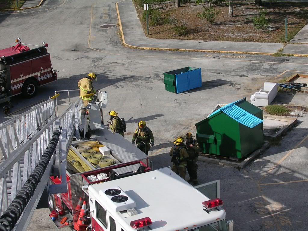 View from top of fire truck
